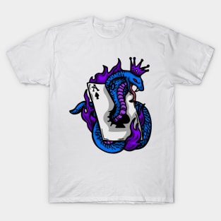 Snake Cobra Fire Blue Purple T-Shirt